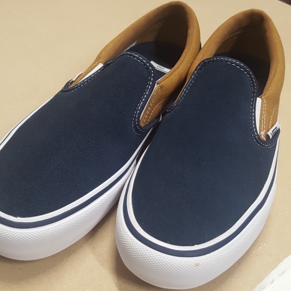 vans slip on pro dress blue